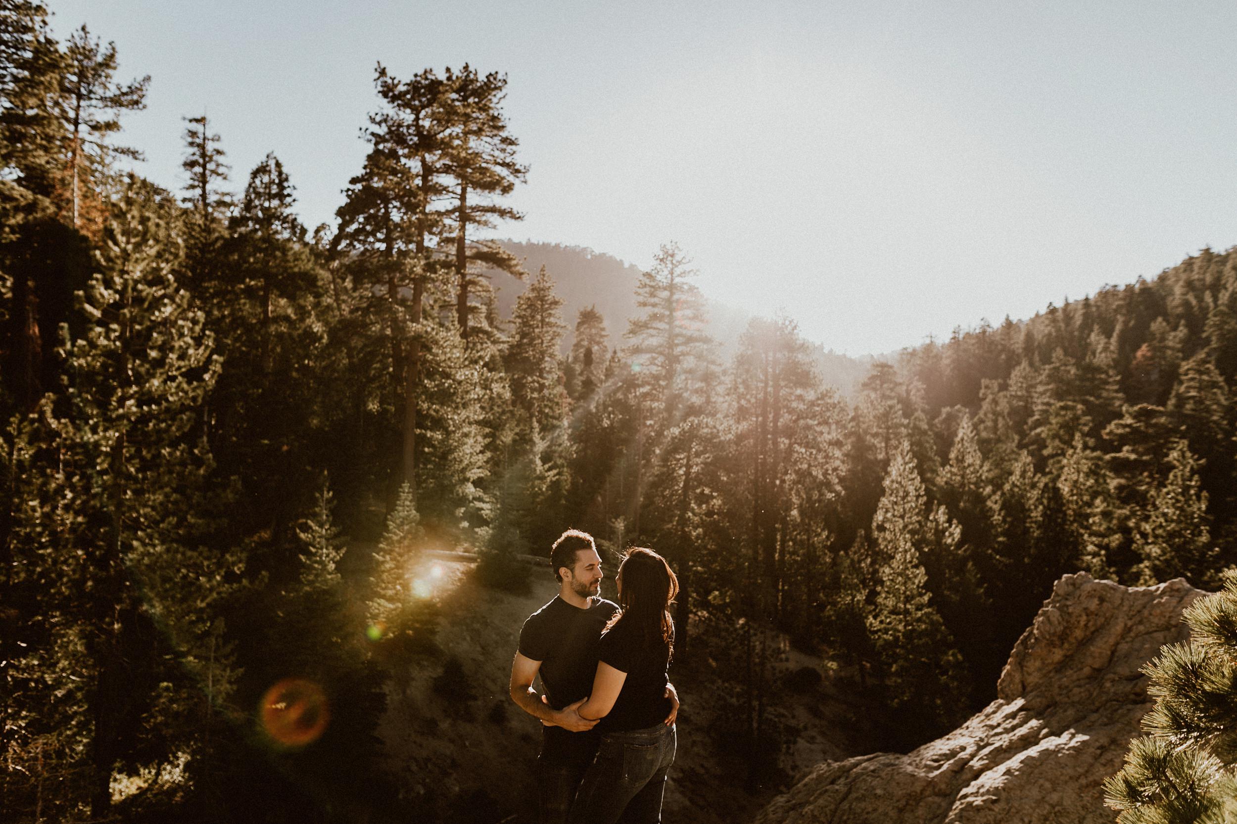 forest engagement session near los angeles