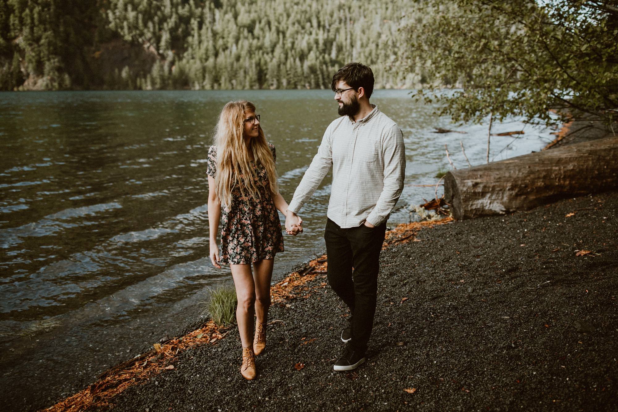 Lake Crescent Engagement Photos outside Seattle