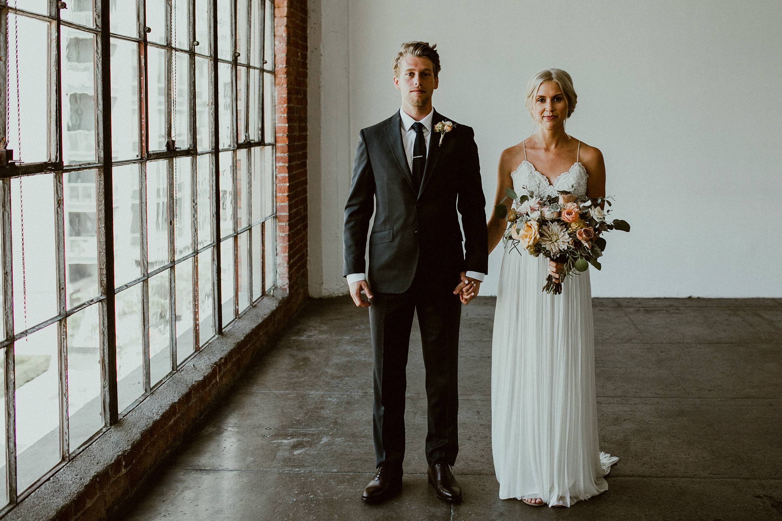 Wedding in Downtown LA at the Hudson Loft BHLDN Bride Wedding in Downtown LA at the Hudson Loft