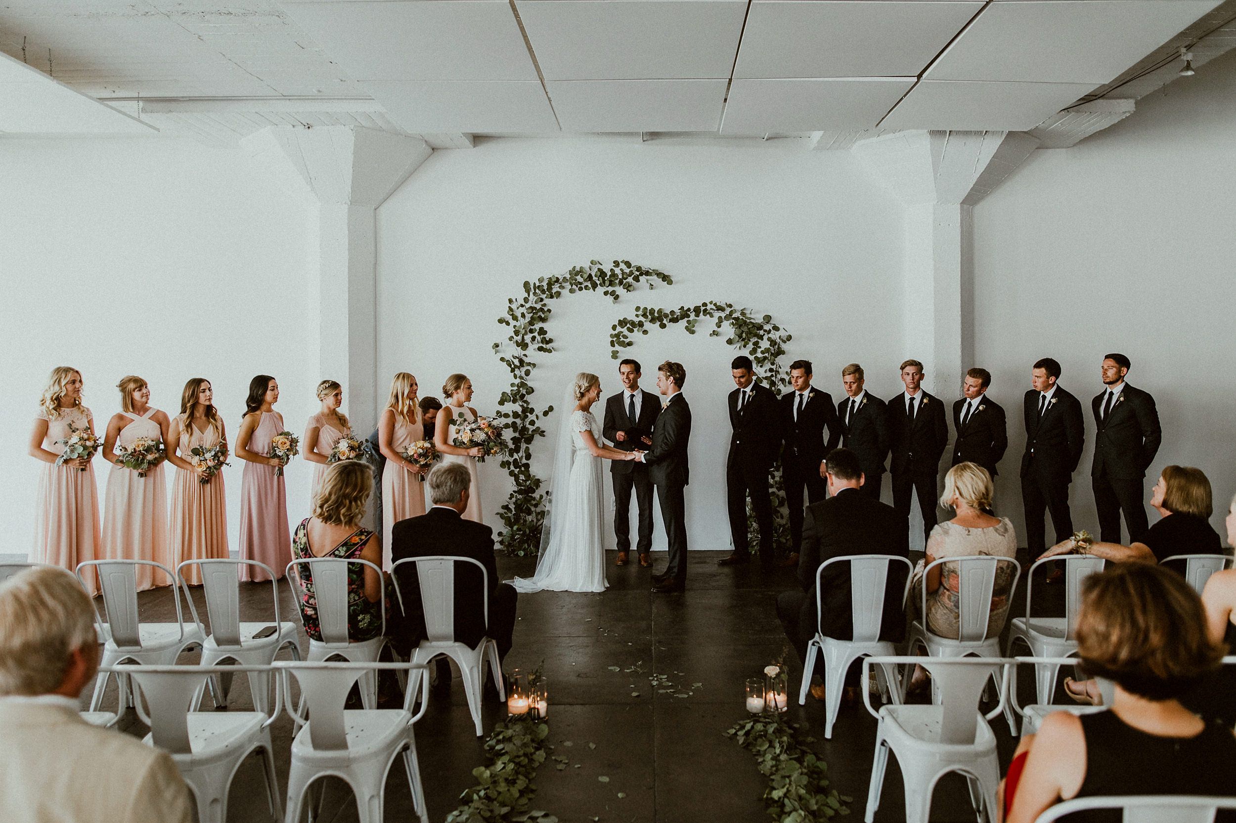 Wedding in Downtown LA at the Hudson Loft BHLDN Bride and Bridesmaids Wedding in Downtown LA at the Hudson Loft BHLDN Bride and Bridesmaids