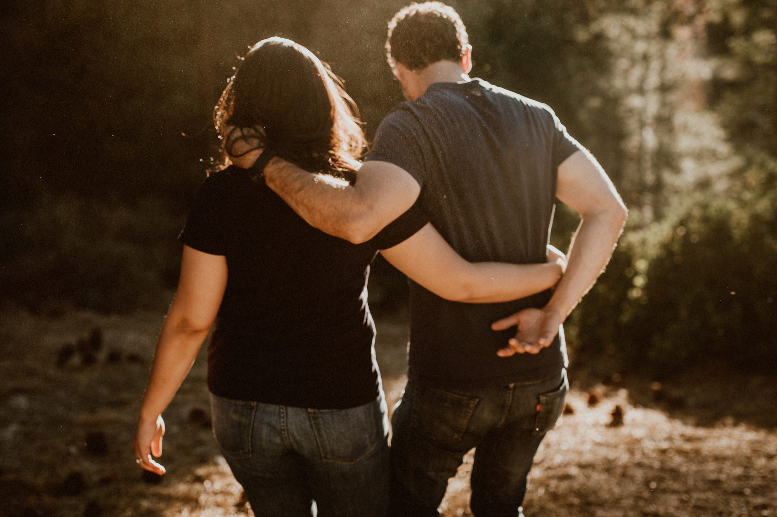 forest engagement session near los angeles