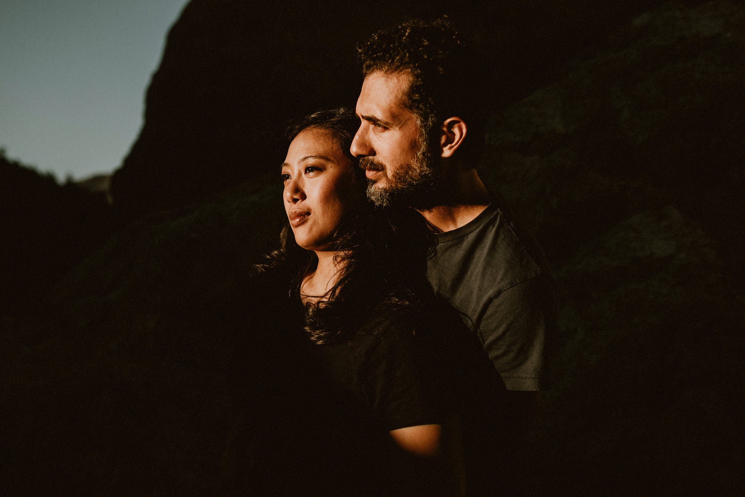 forest engagement session near los angeles