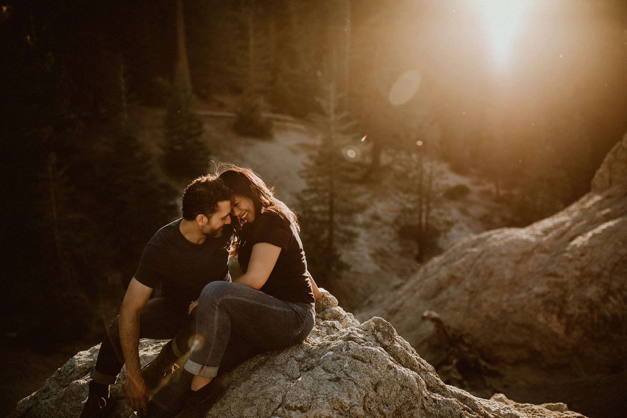 forest engagement session near los angeles