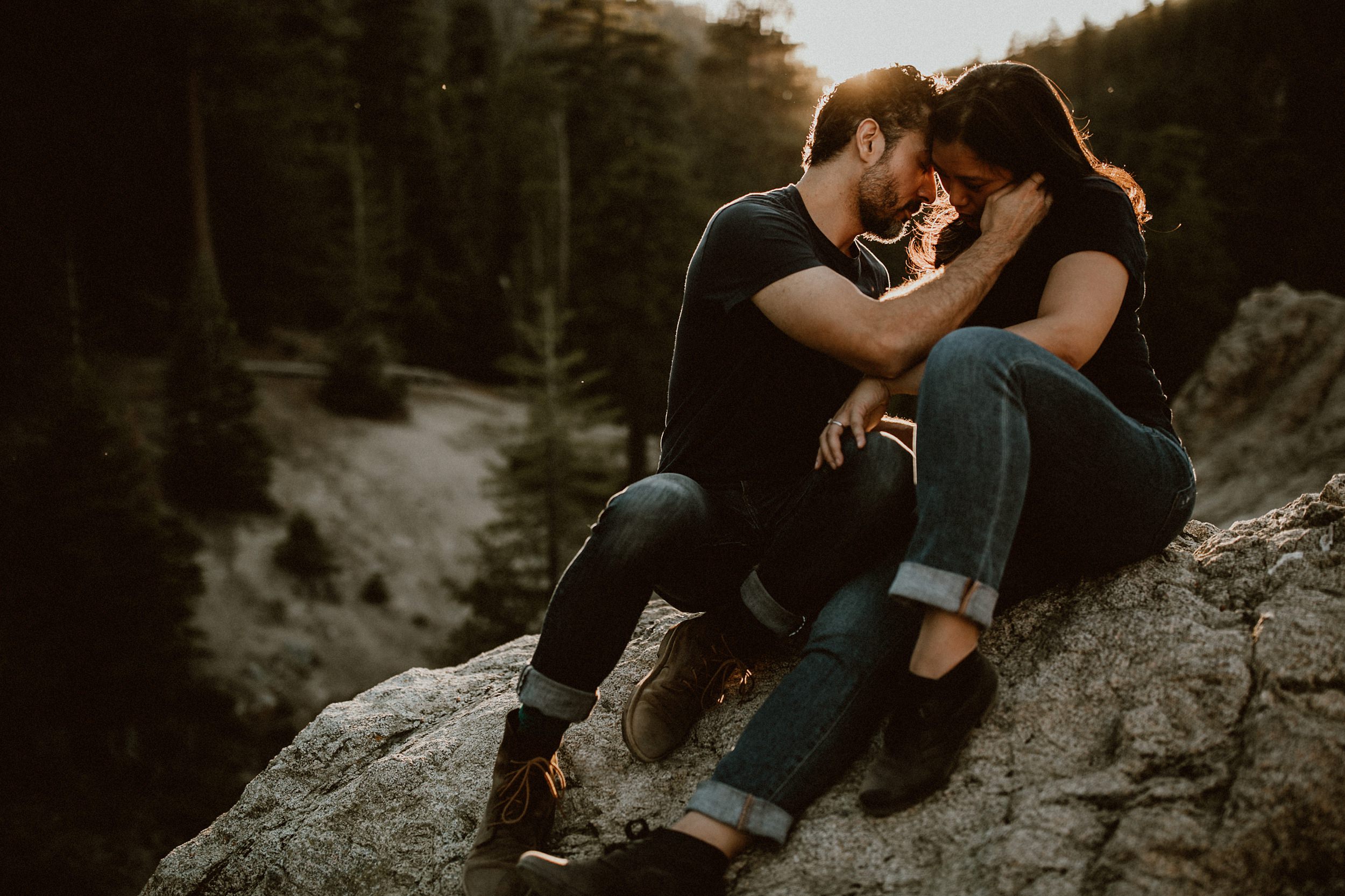 forest engagement session near los angeles