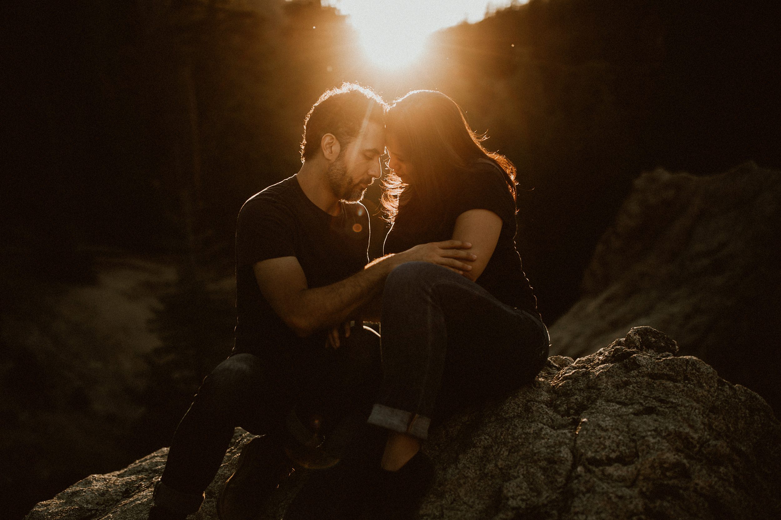 forest engagement session near los angeles