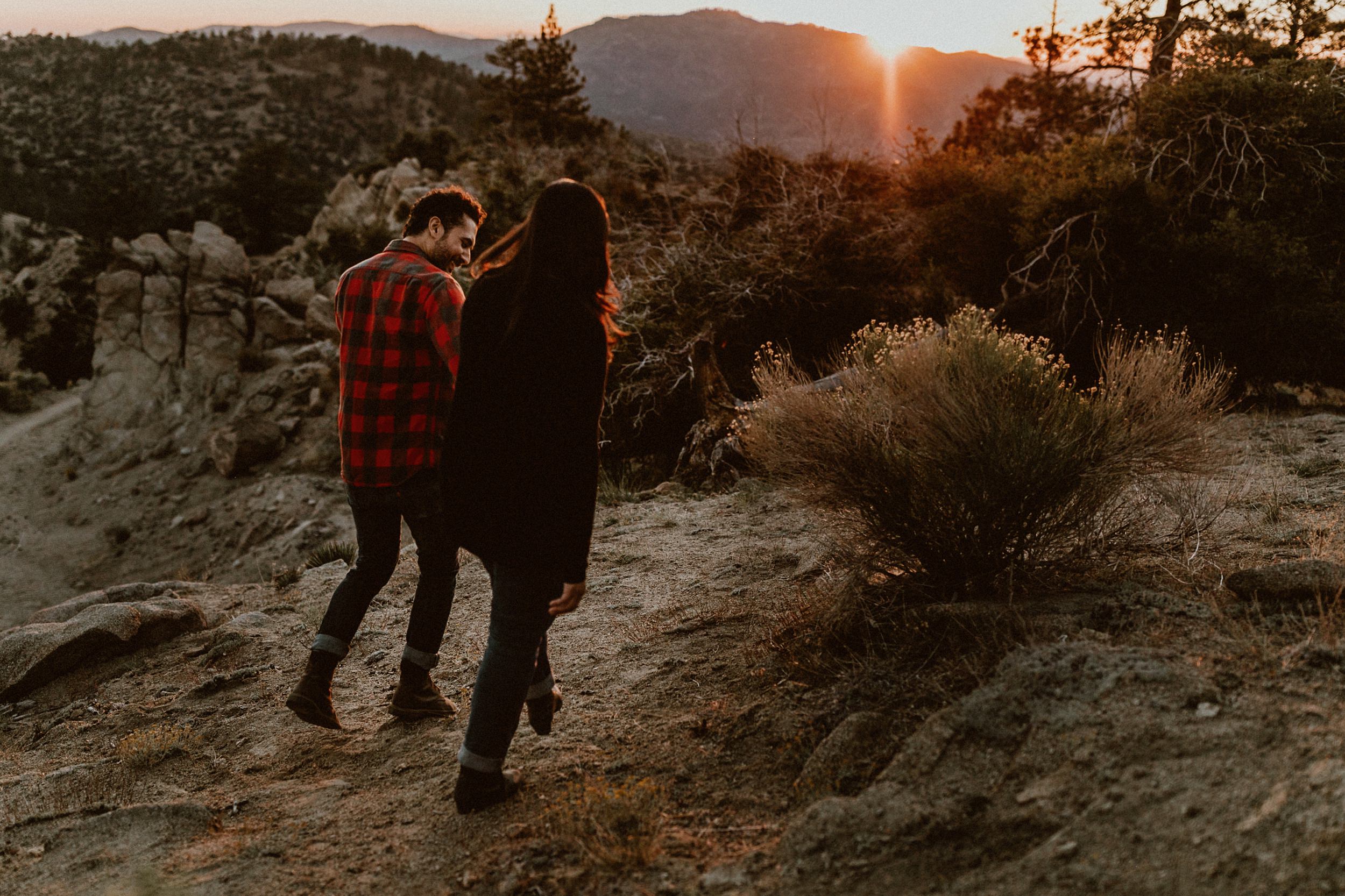 forest engagement session near los angeles