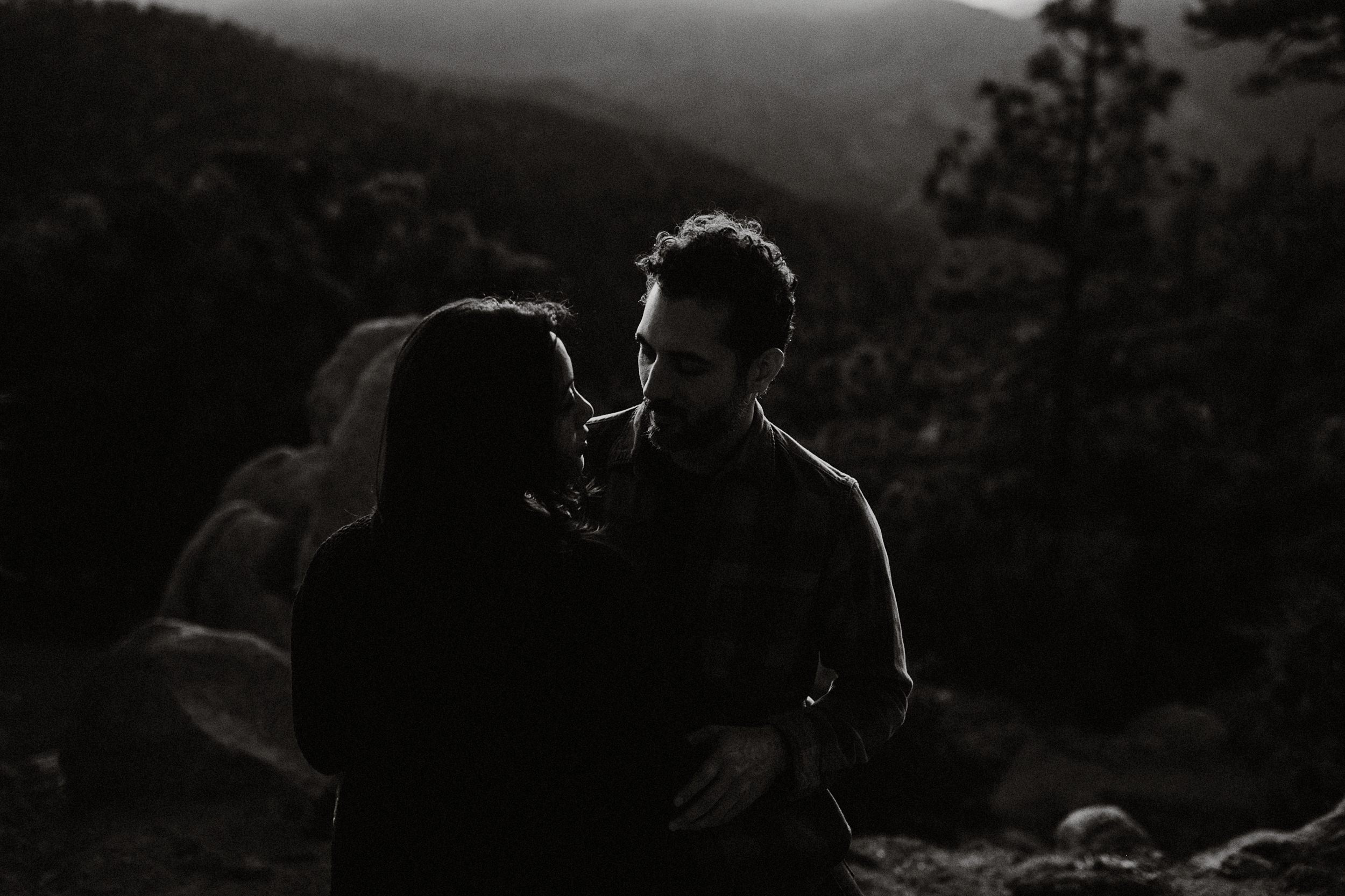 forest engagement session near los angeles