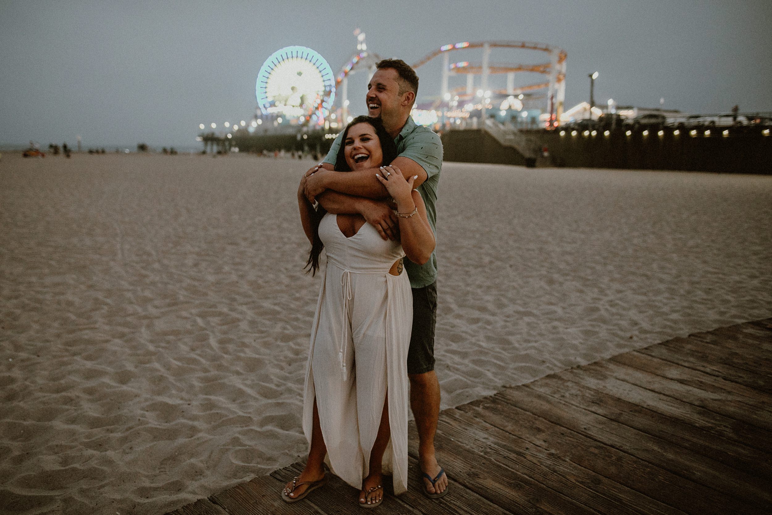 Santa Monica Pier Engagement Photos Santa Monica Pier Engagement Photos