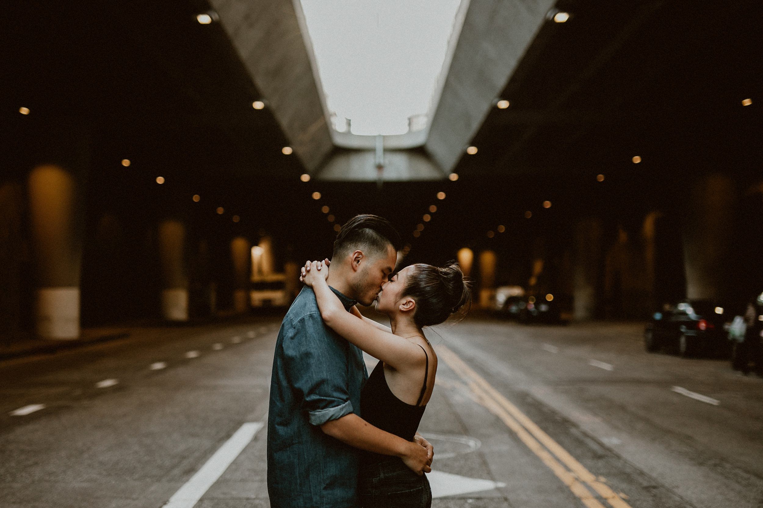 Downtown LA Engagement Photos 