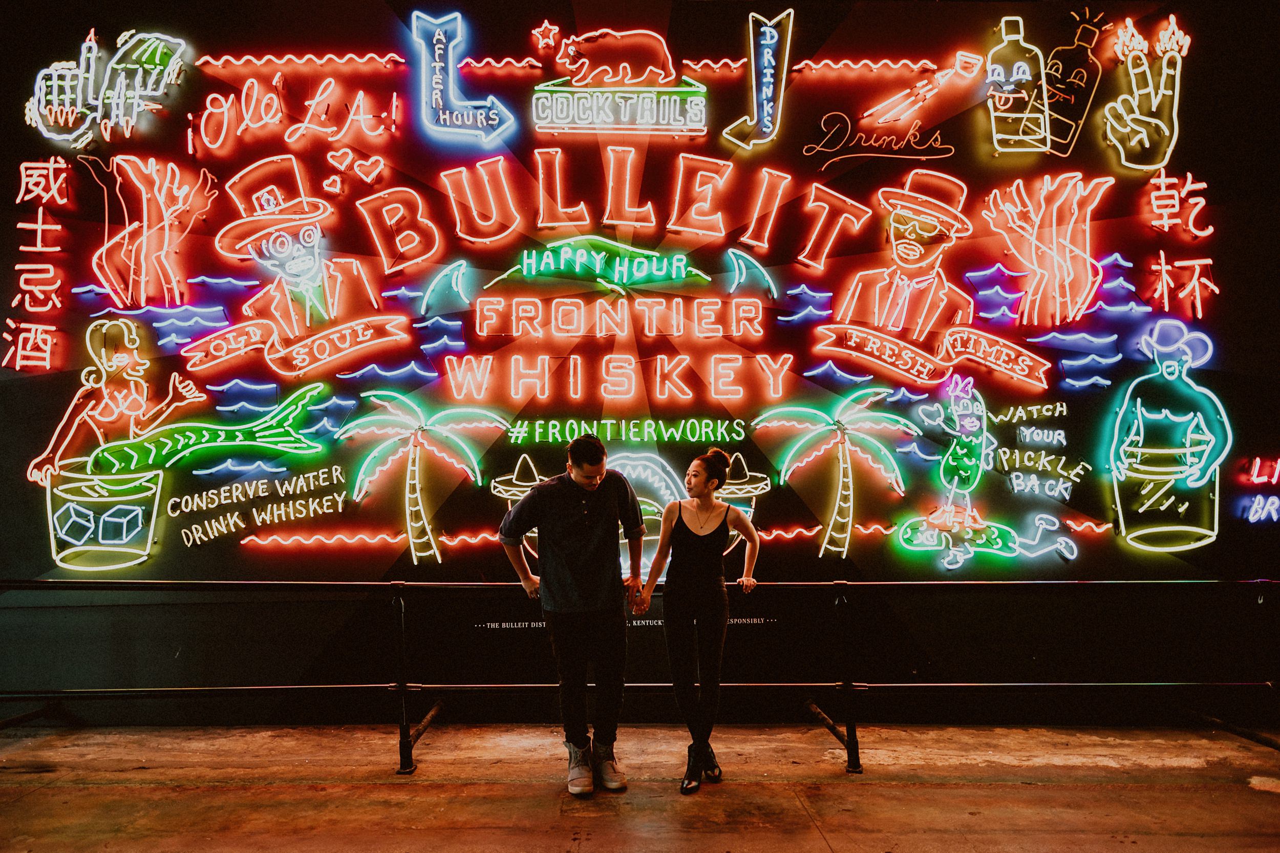 Downtown LA Engagement Photos at Grand Central Market