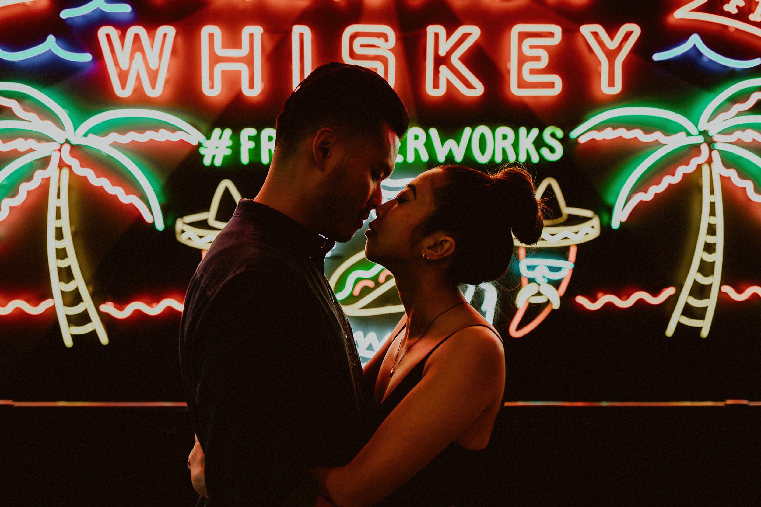 Downtown LA Engagement Photos at Grand Central Market