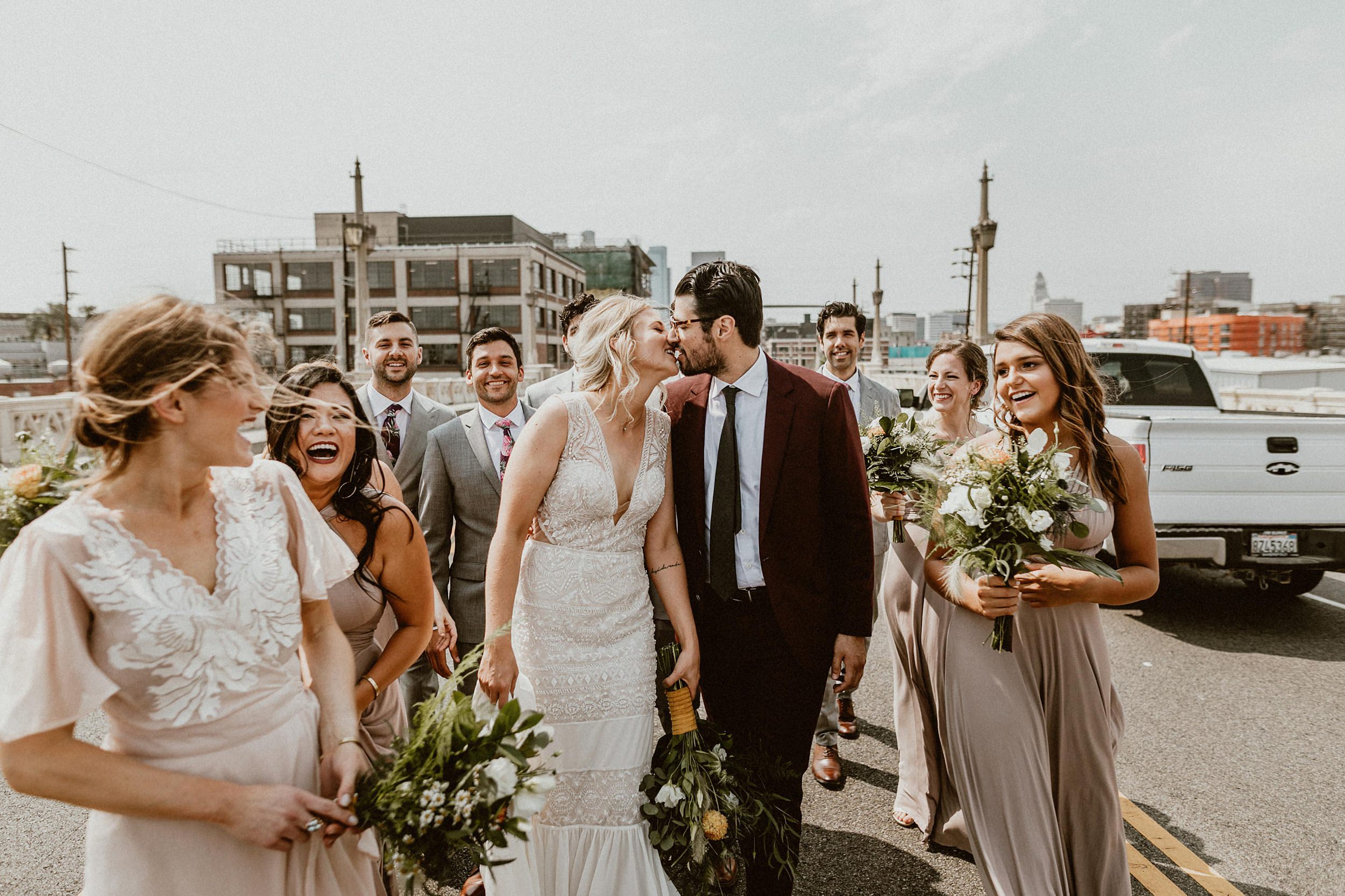 Wedding Photos at Valentine DTLA Los Angeles Arts District