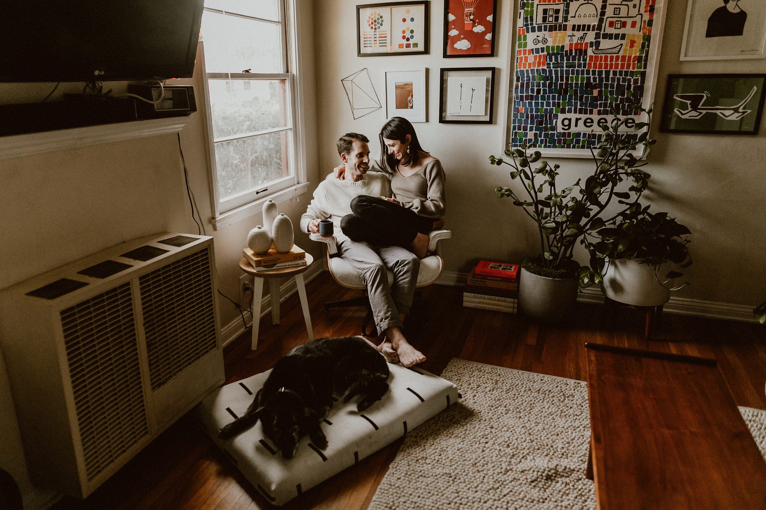 At Home Engagement Session At Home Engagement Session