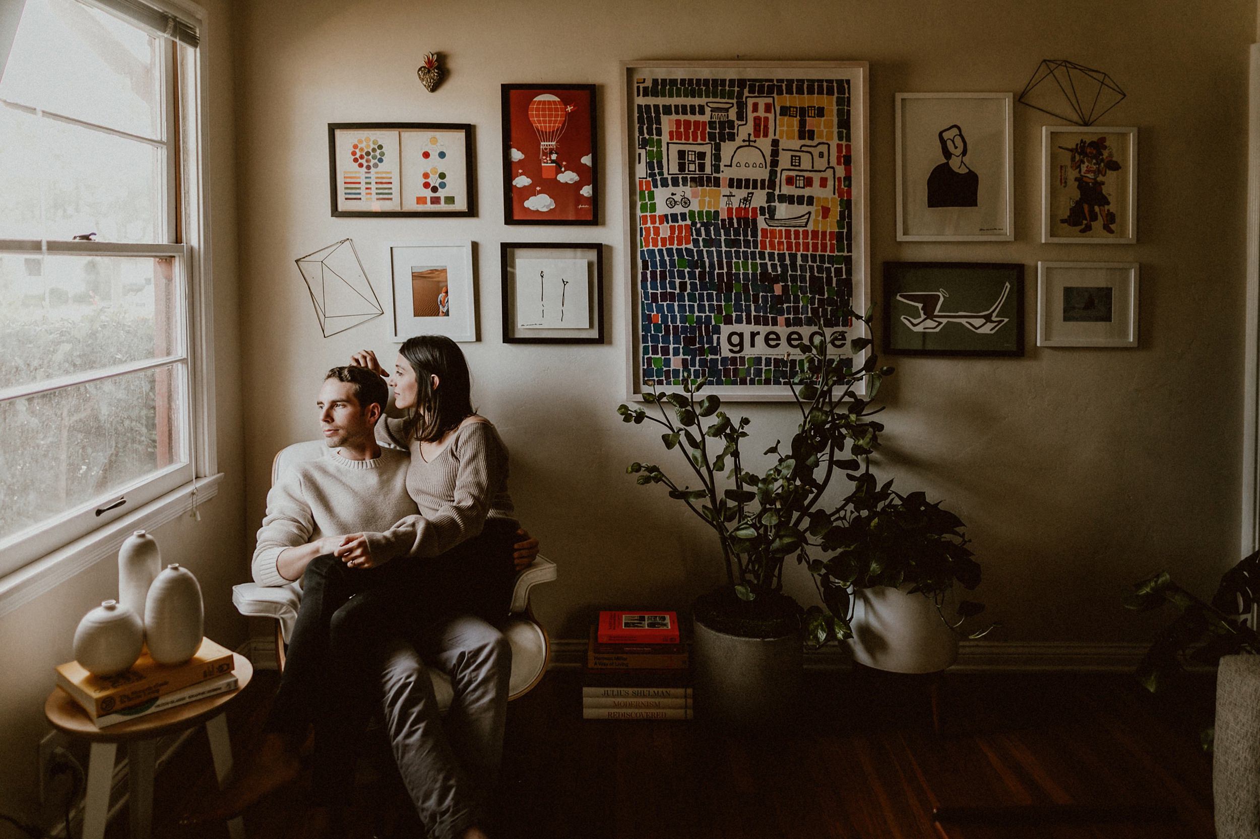 At Home Engagement Session At Home Engagement Session