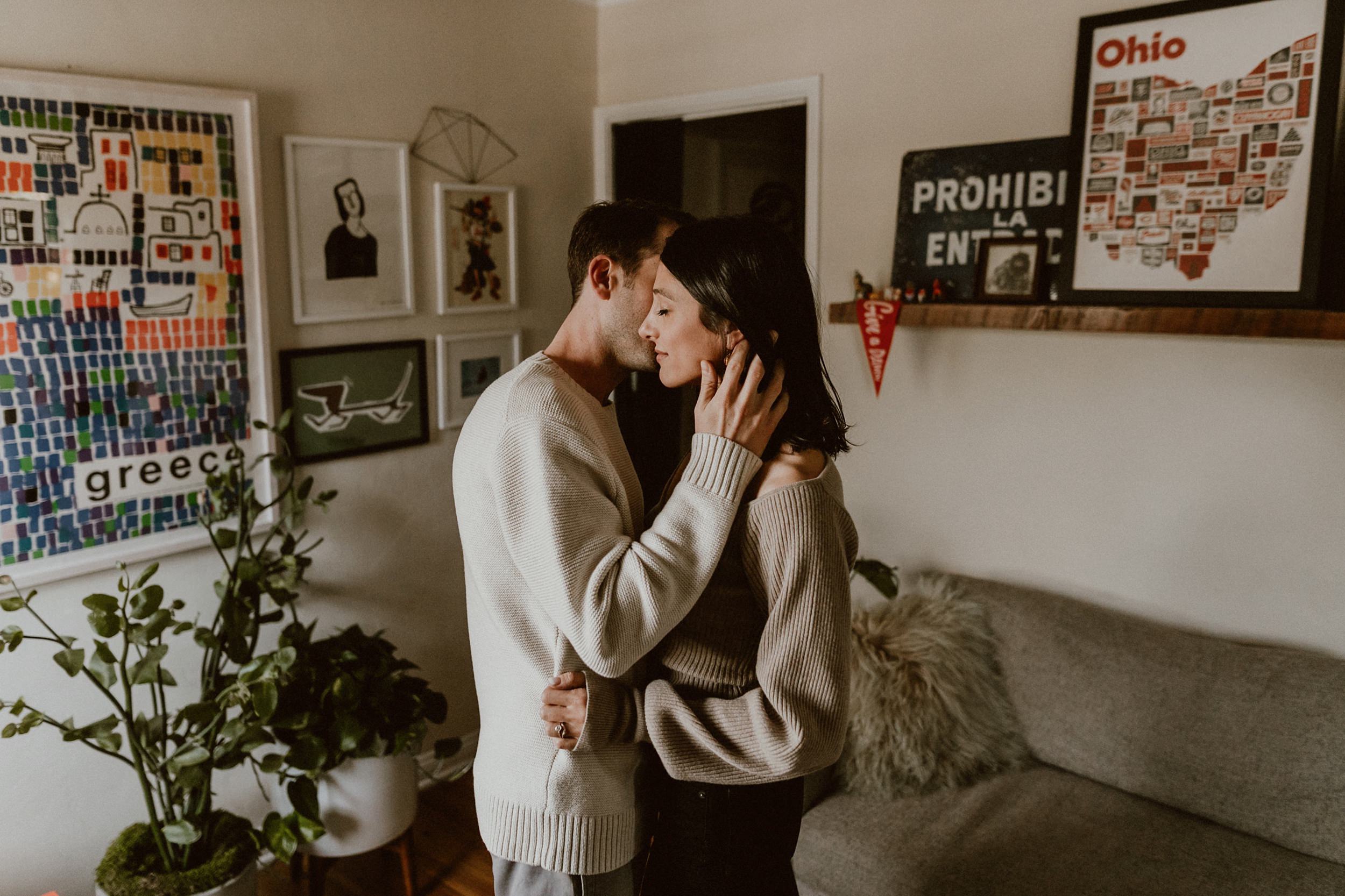 At Home Engagement Session At Home Engagement Session