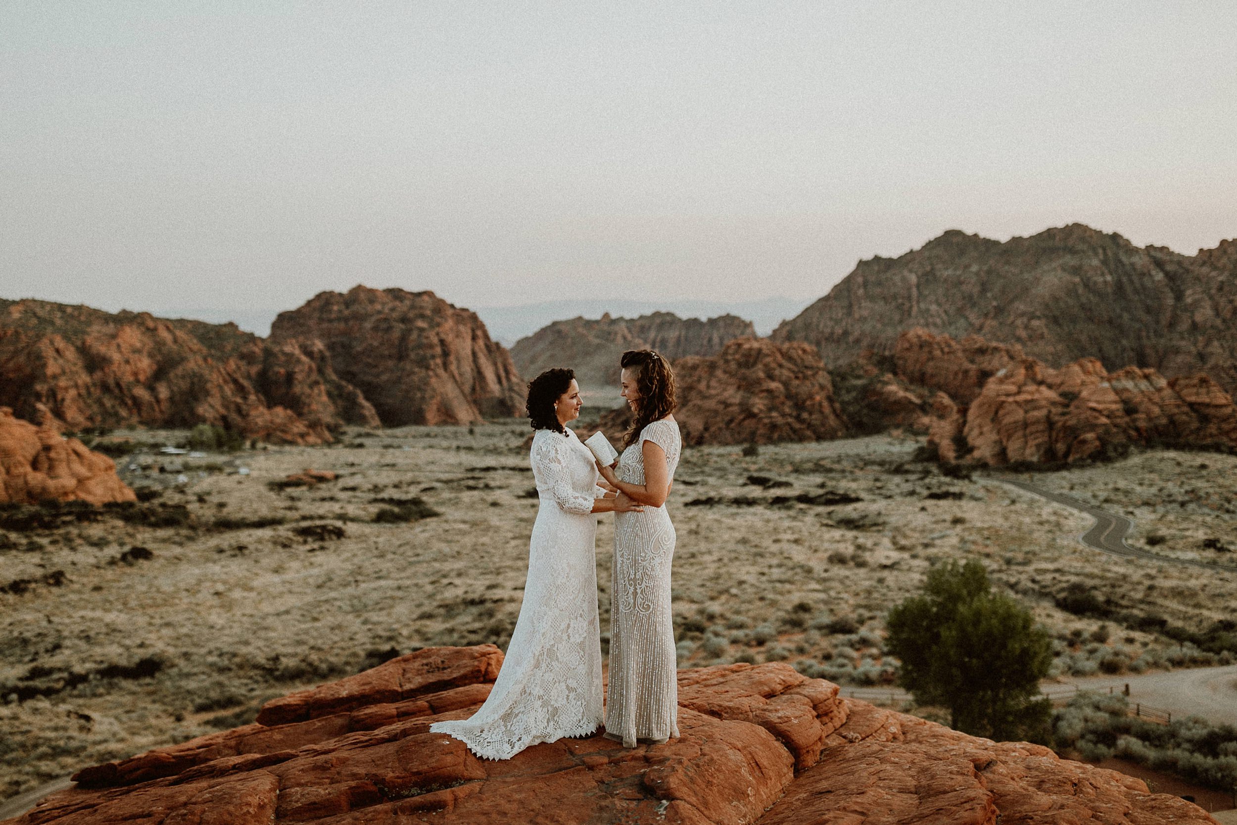 Snow Canyon Elopement in St. George Gay Wedding