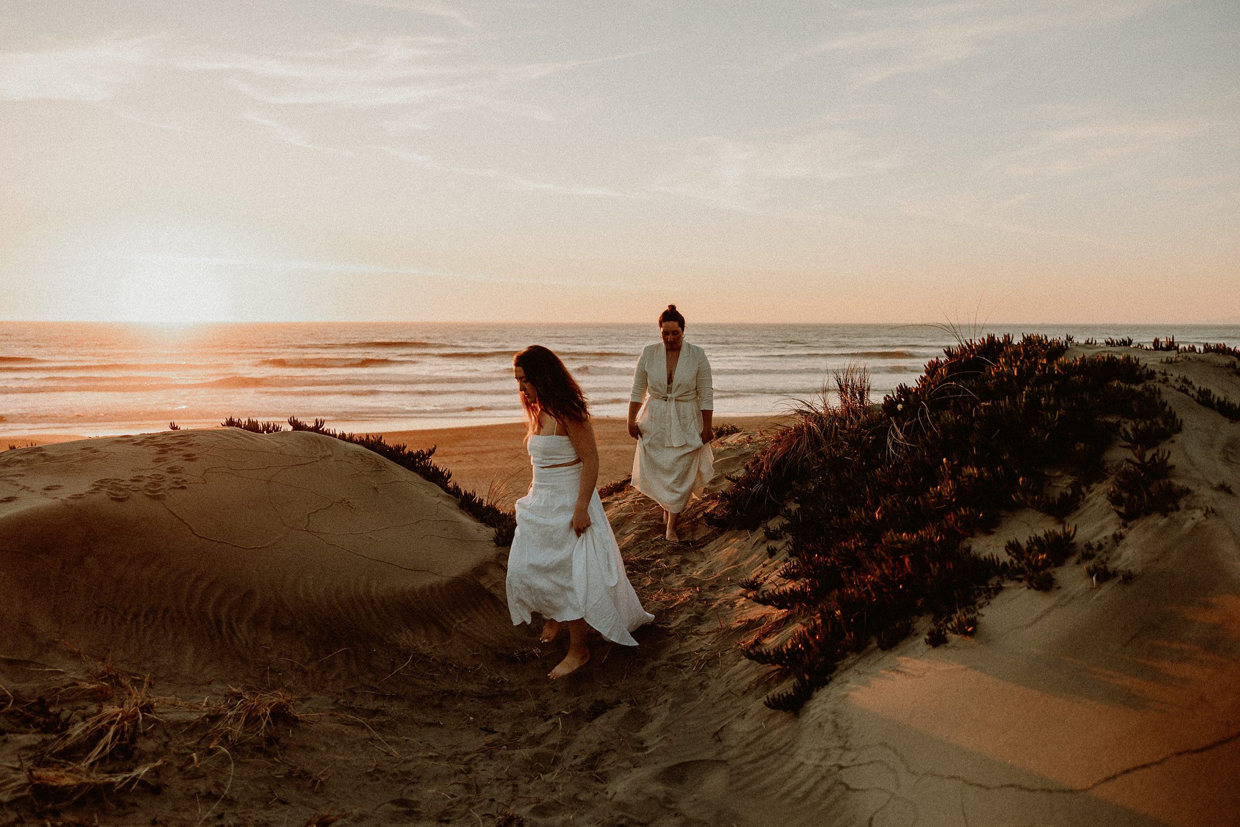 San Fran Same Sex Wedding Day Photos at Beach gay elopement in san fran