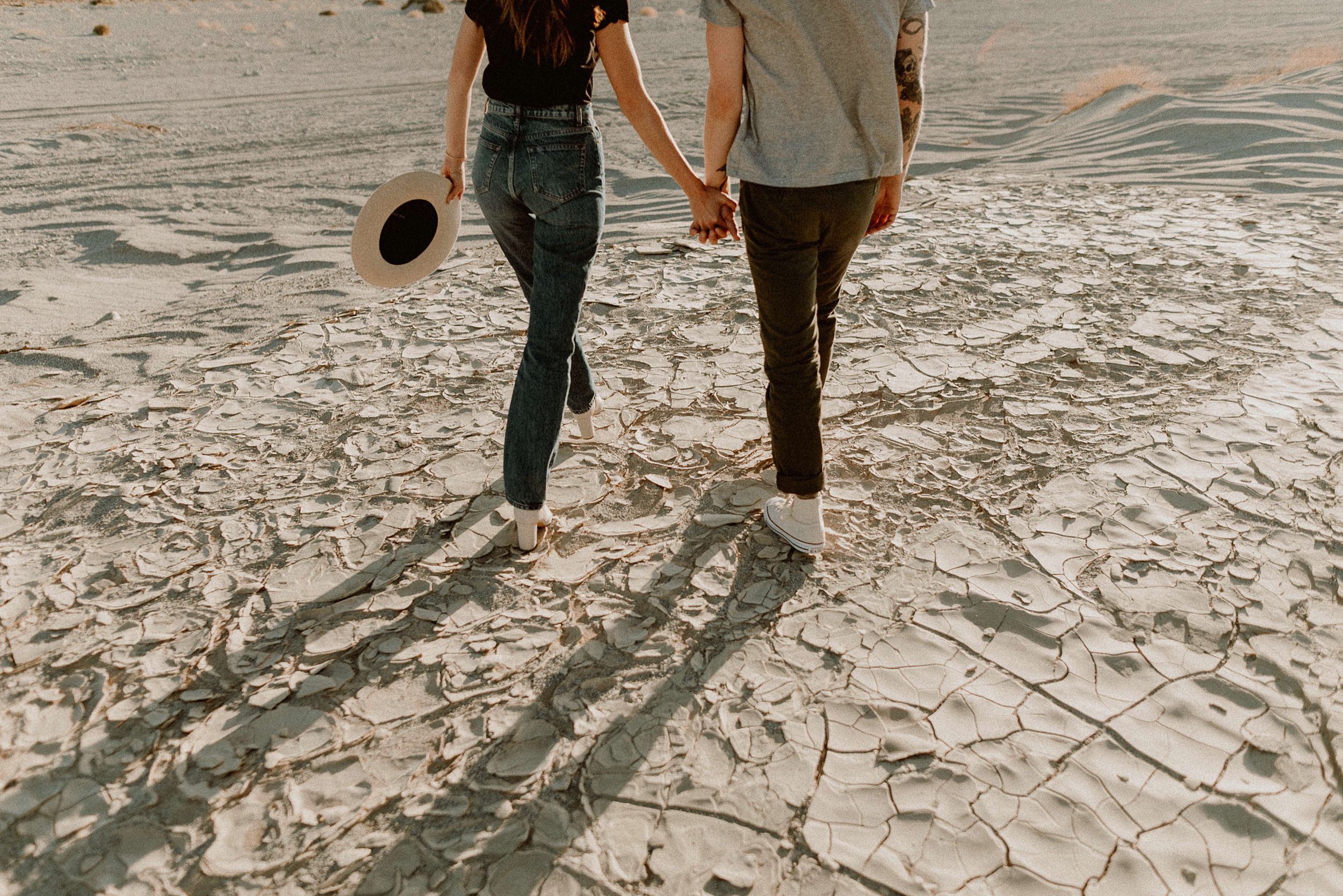 Palm Springs Desert Windmill Engagement Photos