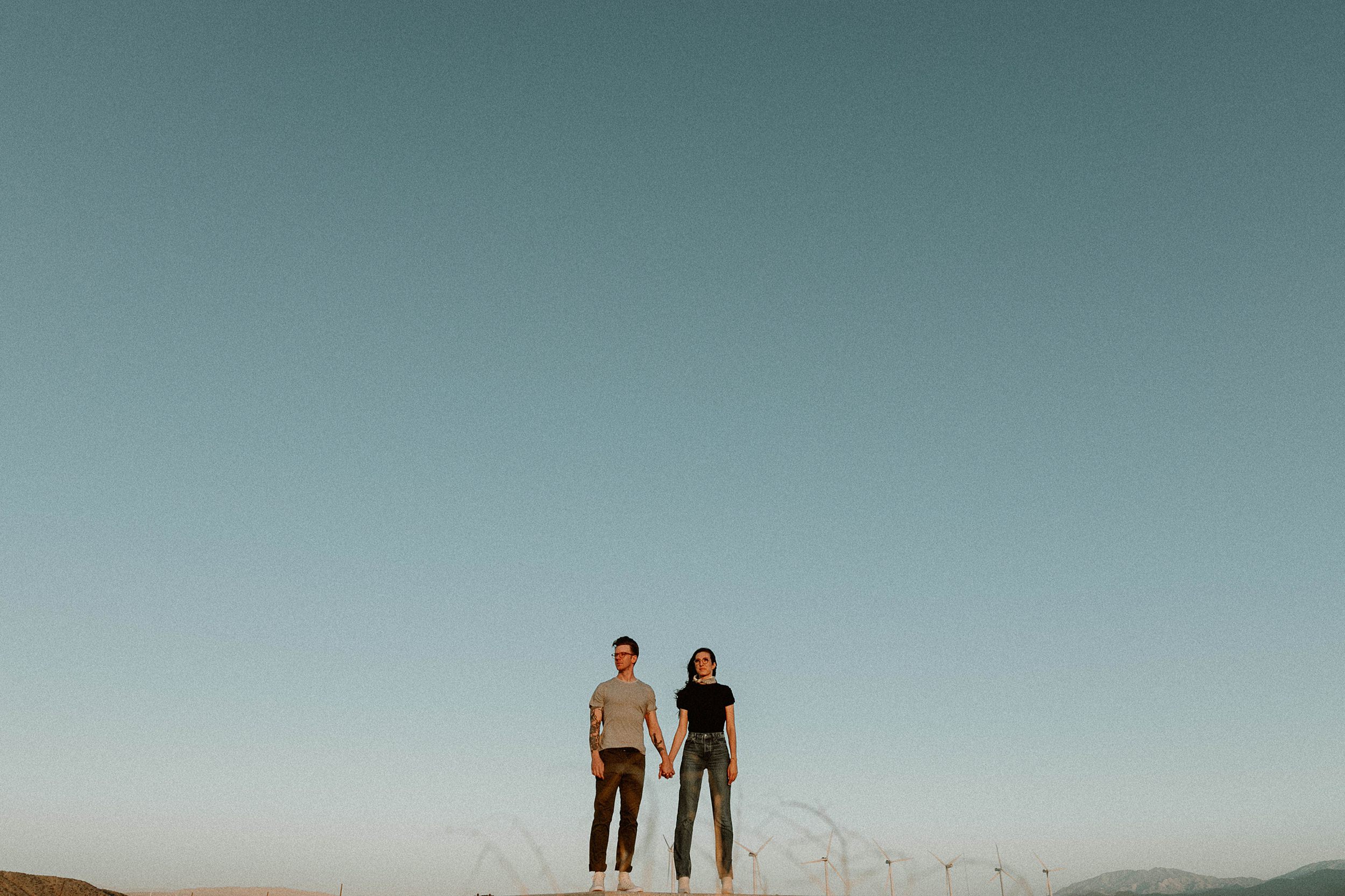 Desert Wind Farm Couples Photos