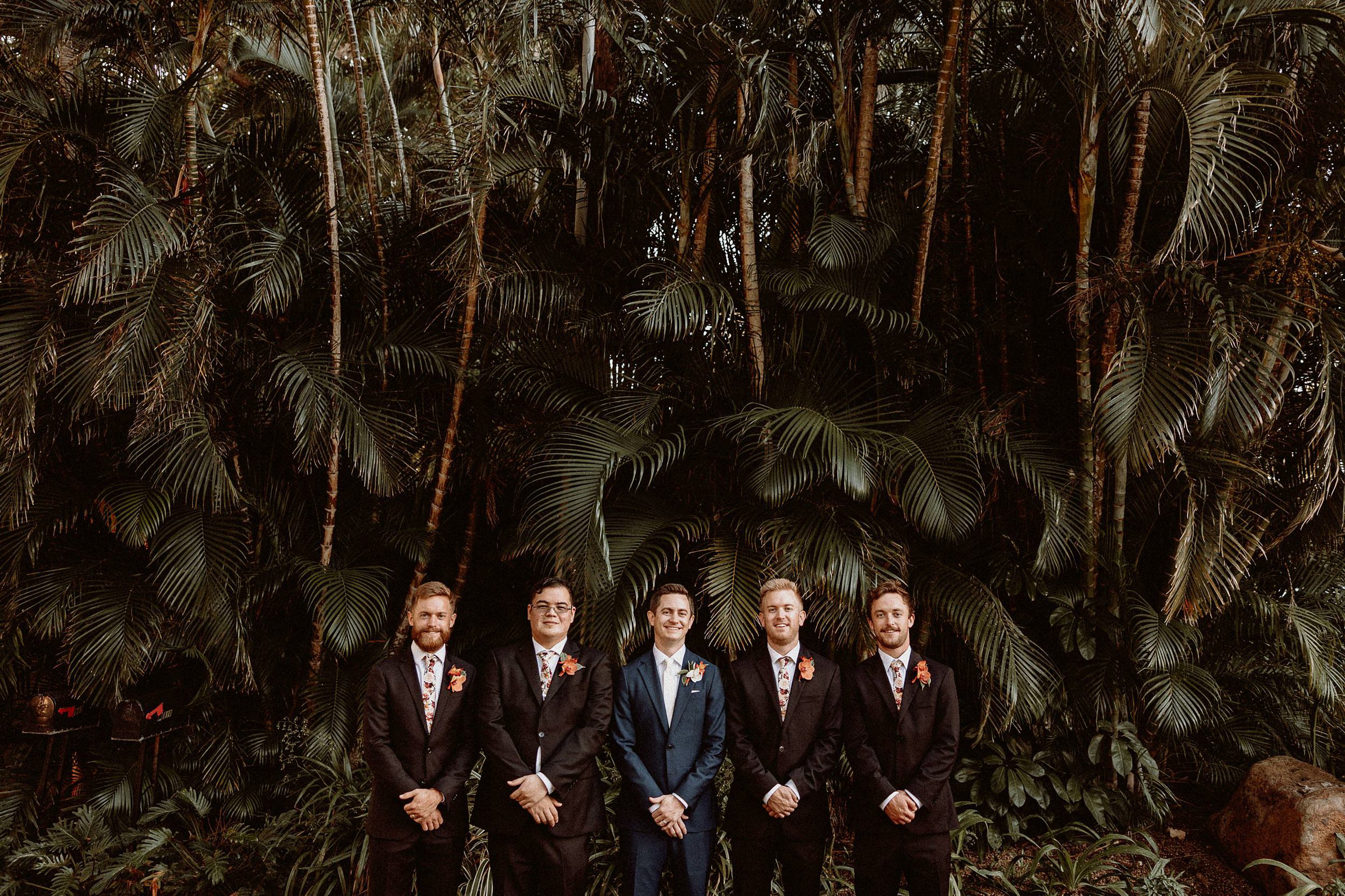 Groomsmen Wedding Photos at the Olowalu Plantation House, Maui