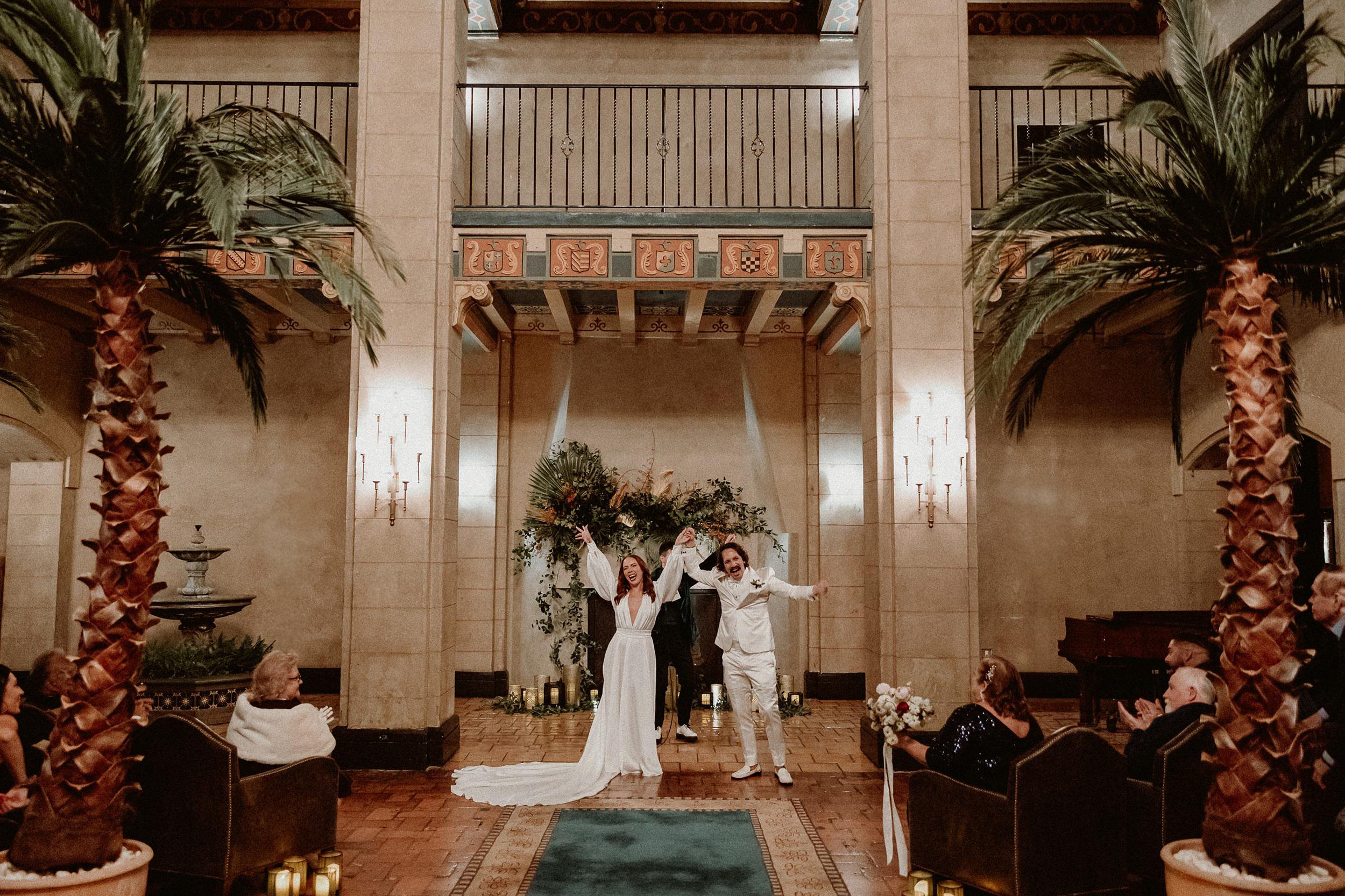 Indoor Ceremony at the Roosevelt Hotel in Hollywood