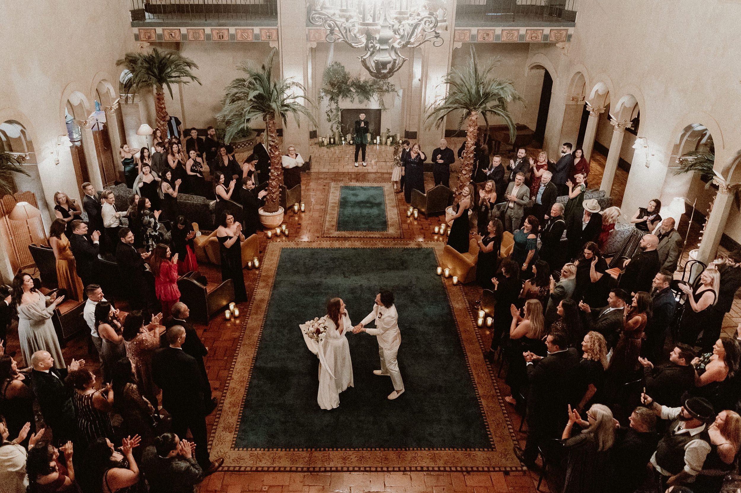 Indoor Ceremony at the Roosevelt Hotel in Hollywood