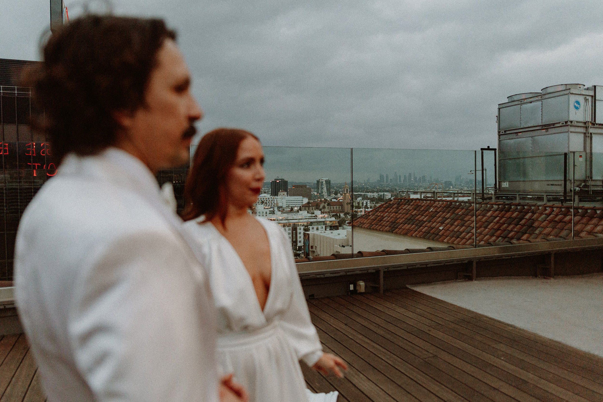 Roosevelt Hotel Rooftop Wedding Photos in Hollywood
