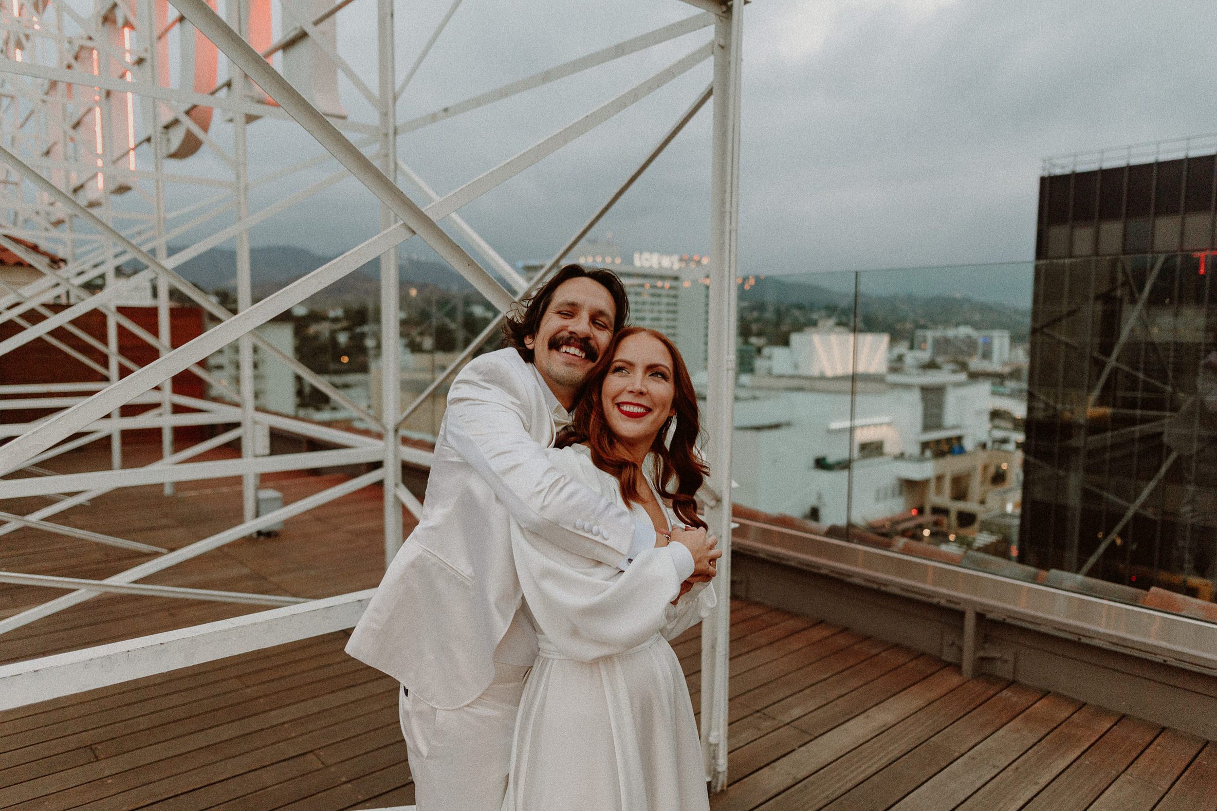 Roosevelt Hotel Rooftop Wedding Photos in Hollywood
