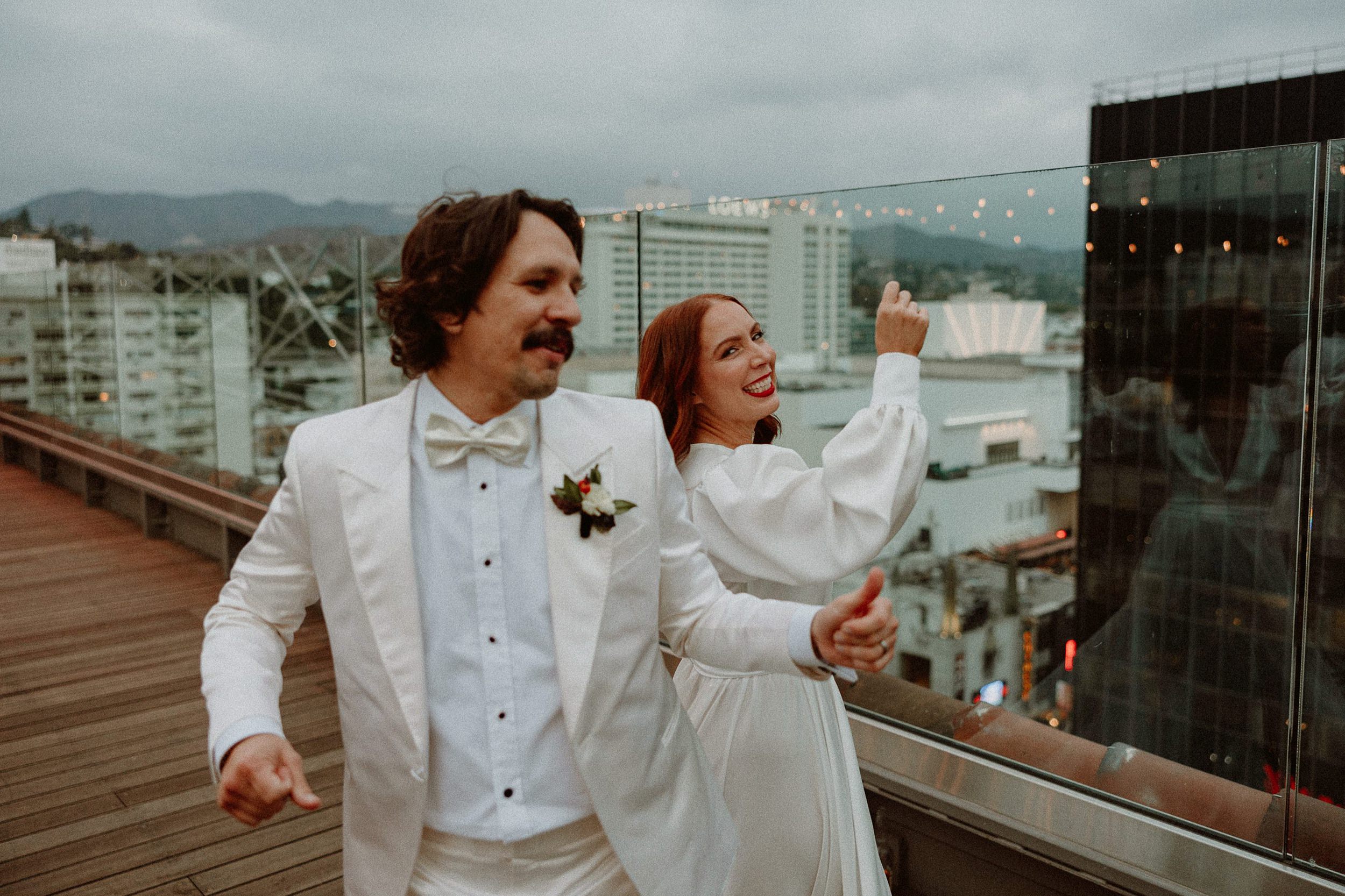 Roosevelt Hotel Rooftop Wedding Photos in Hollywood