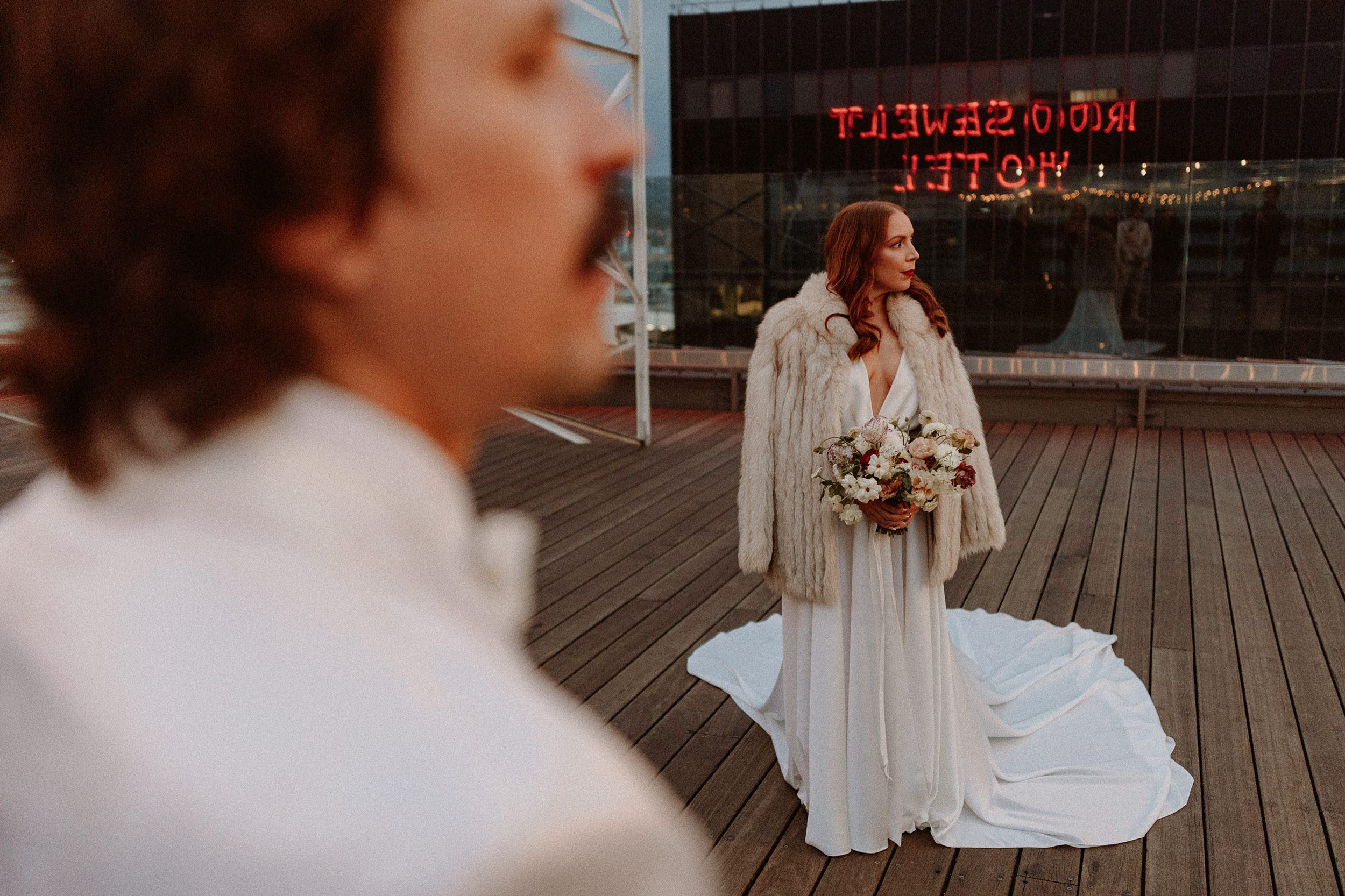 Roosevelt Hotel Rooftop Wedding Photos in Hollywood