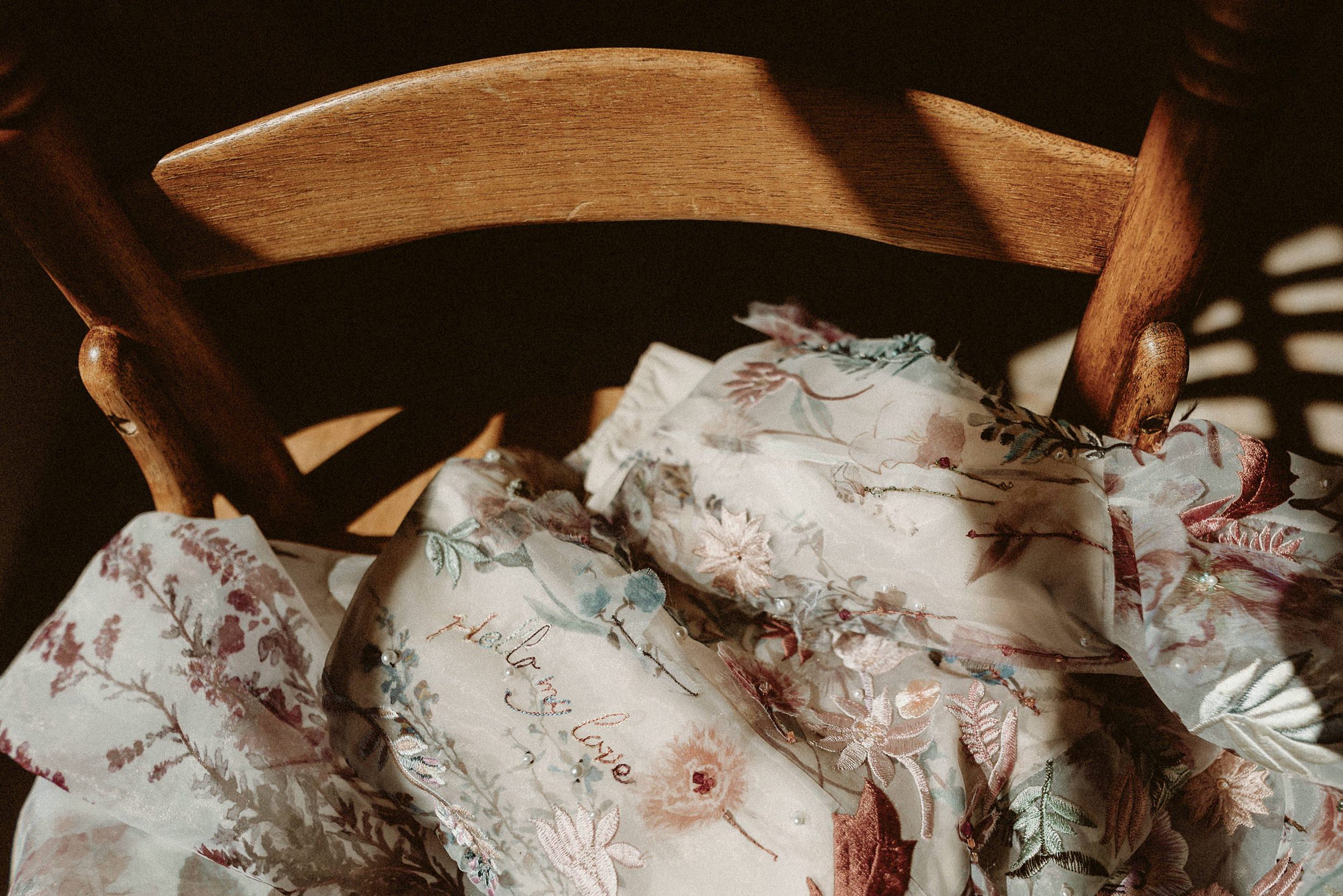 Custom Floral Wedding Dress