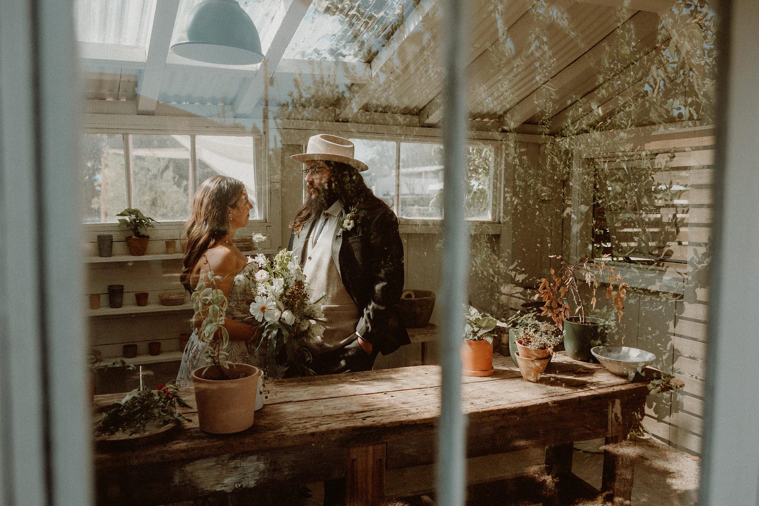 bodega wedding photos greenhouse