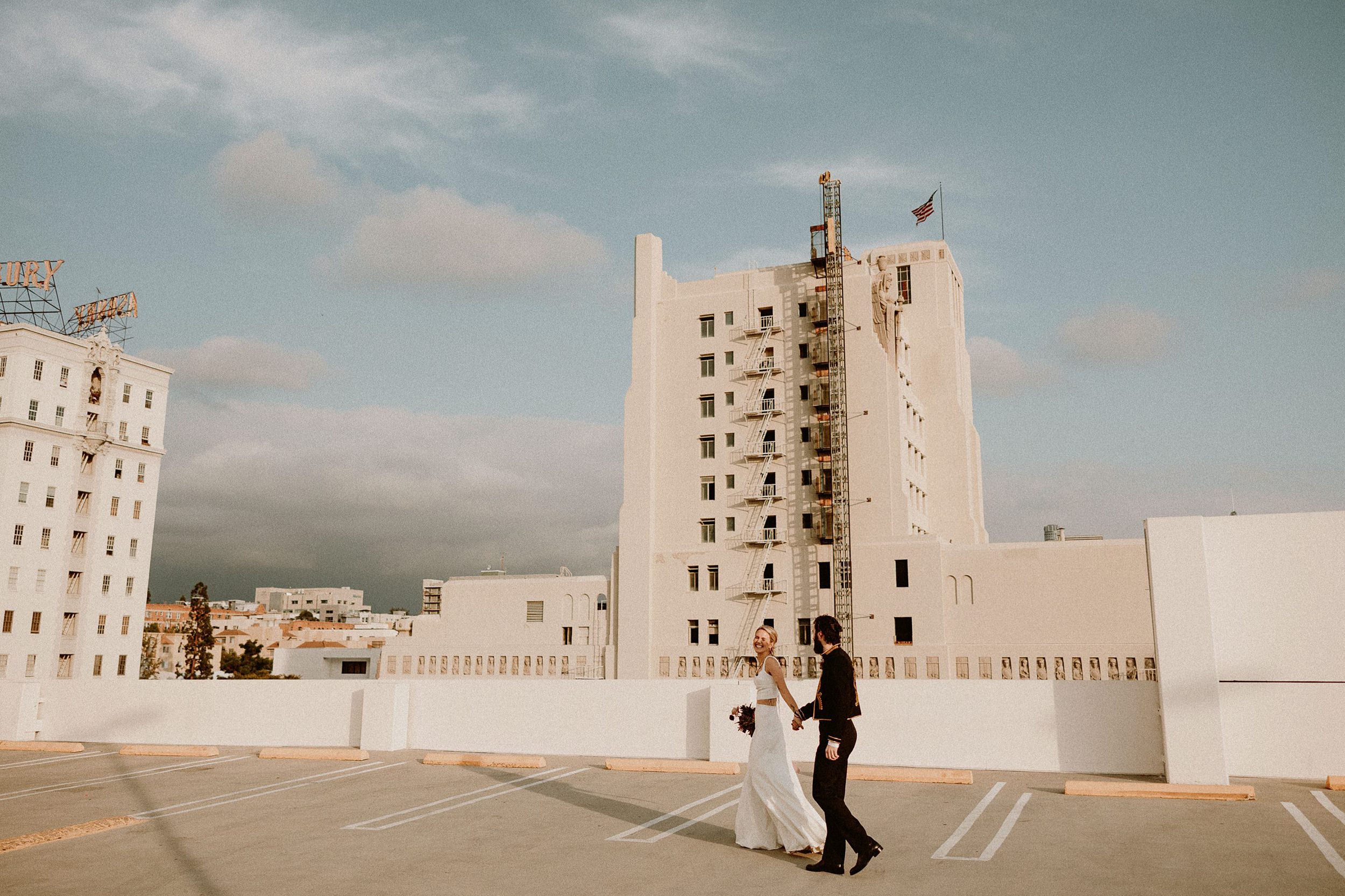 Rooftop Los Angeles Wedding Photos