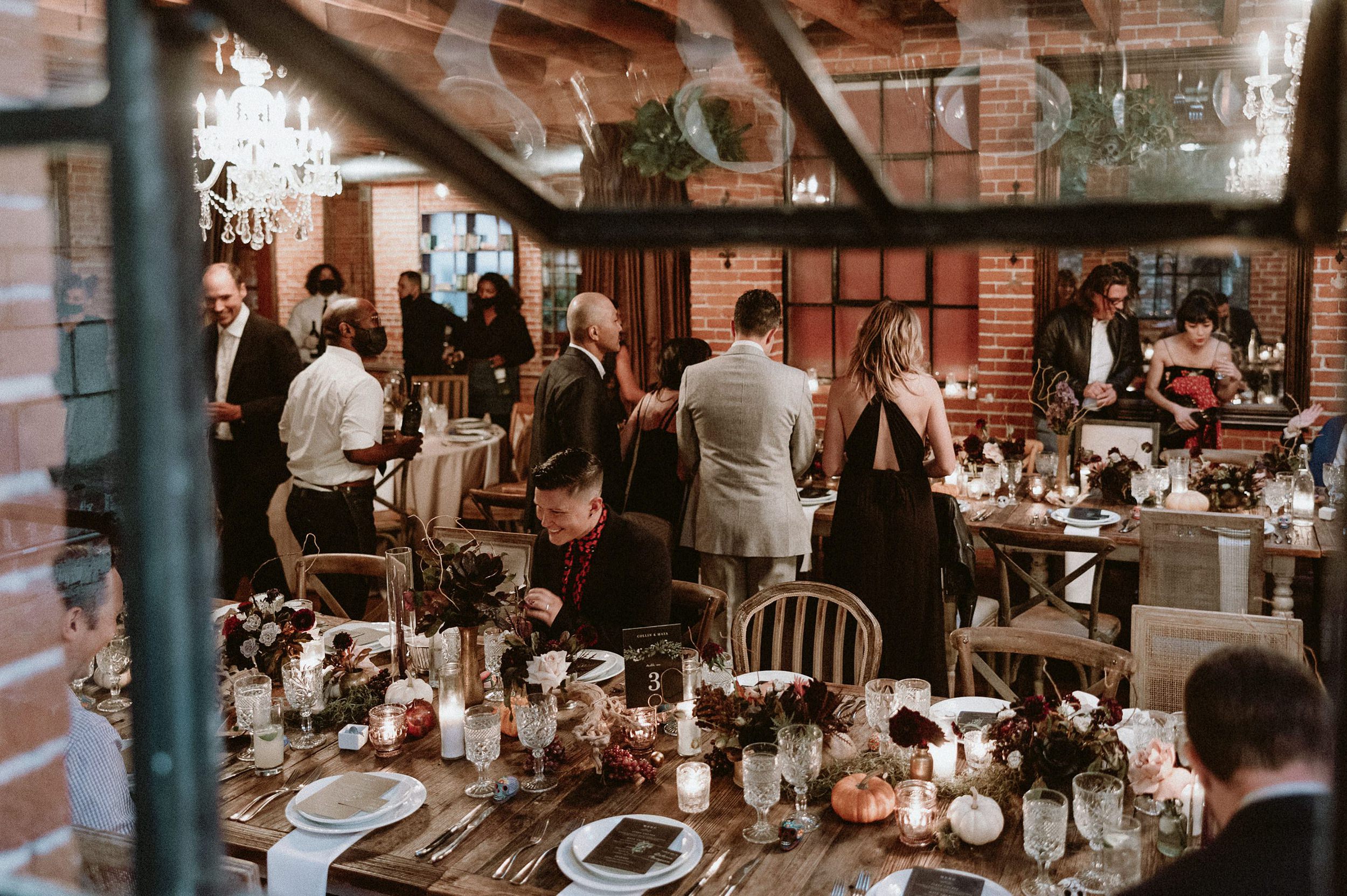 Fall Harvest Spooky Romantic Wedding Reception at Carondelet House
